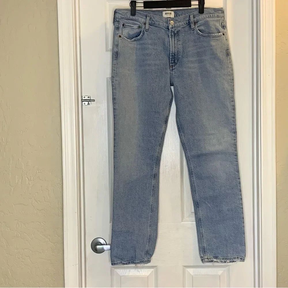 AGOLDE Merrel Mid Rise Straight Leg Stretch Denim Jeans Cinema Wash Size 32